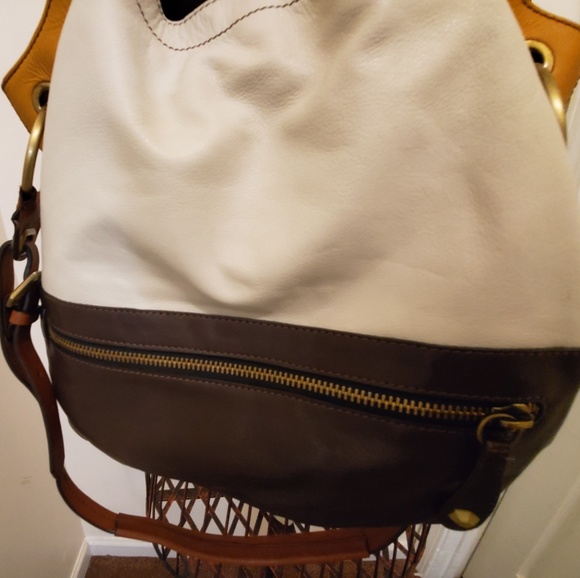 orYany Tri-Color Leather Satchel Handbag - Picture 2 of 14